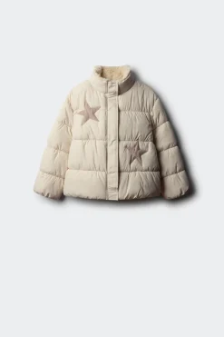 Chaqueta acolchada estrellas ni&ntilde;a