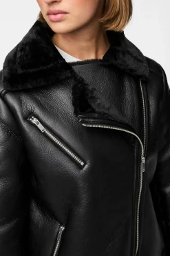 Chaqueta aviador polipiel borrego