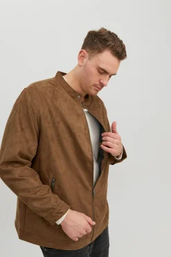 Chaqueta biker efecto piel PLUS