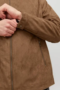 Chaqueta biker efecto piel PLUS