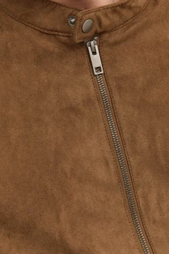 Chaqueta biker efecto piel PLUS