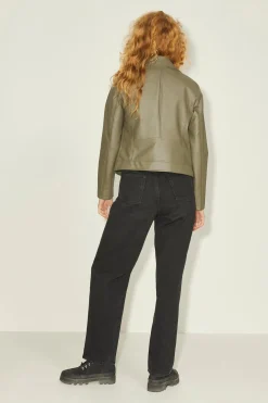 Chaqueta biker efecto piel