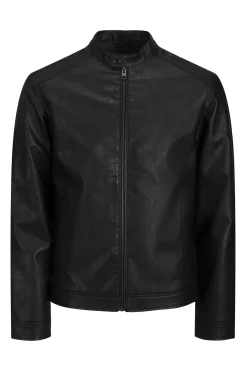Chaqueta biker sint&eacute;tica corta
