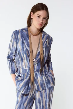 Chaqueta blazer estampada