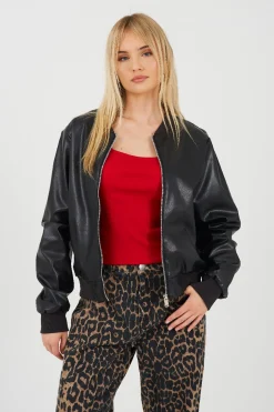 Chaqueta bomber de polipiel