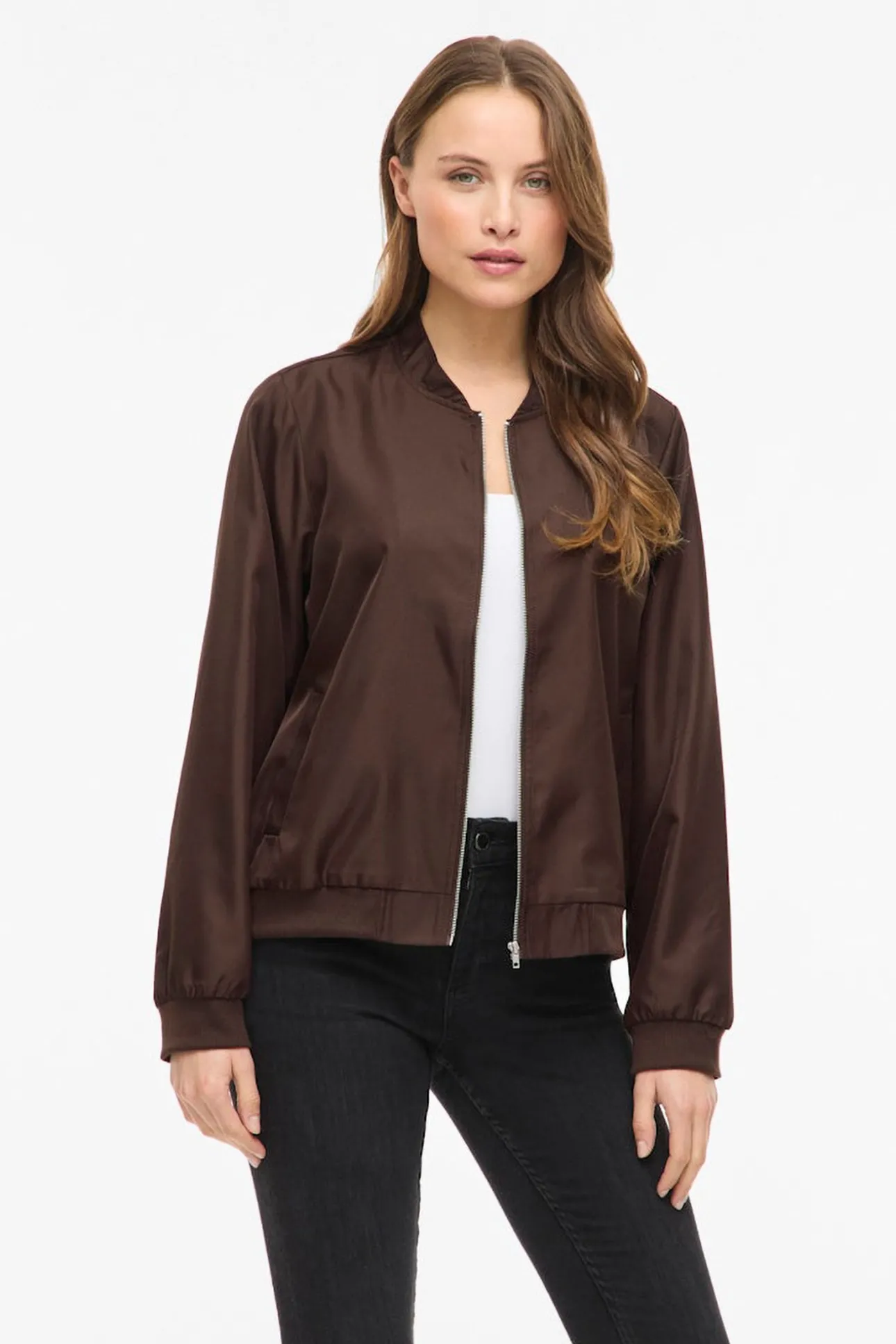 Chaqueta bomber satinada