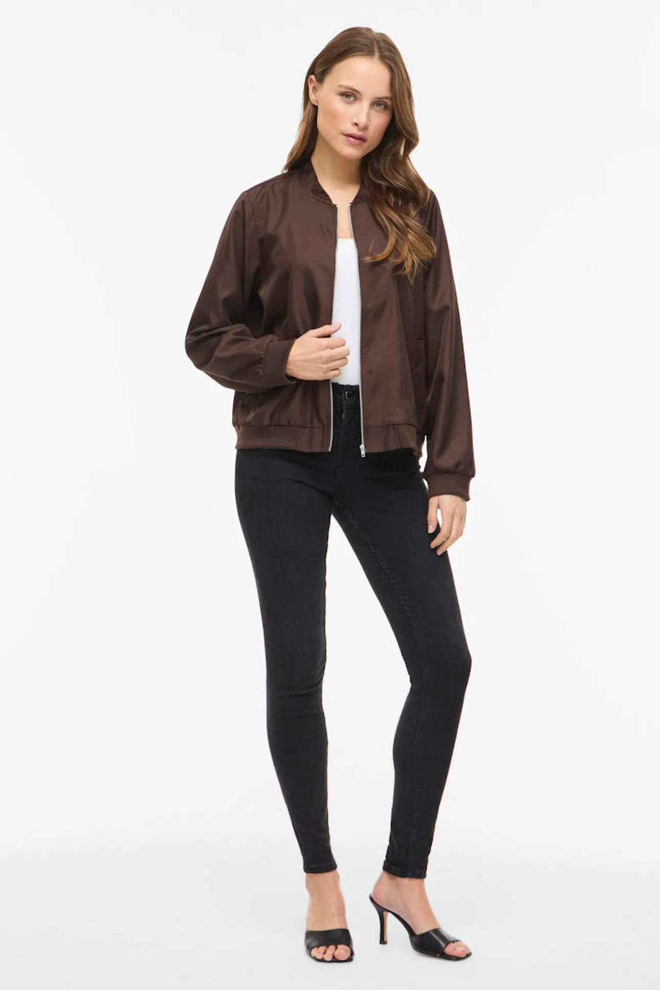 Chaqueta bomber satinada