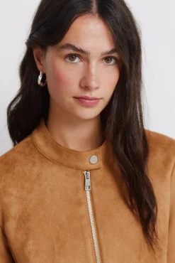 Chaqueta corta antelina