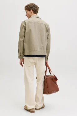 Chaqueta corta de tejido plano