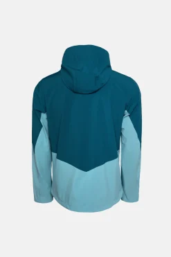 Chaqueta cortavientos con tejido softshell