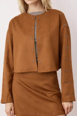 Chaqueta de efecto ante