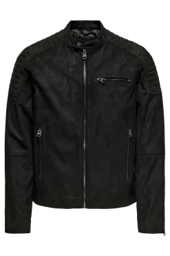 Chaqueta de hombre biker de suede.