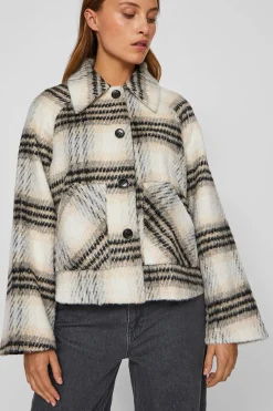 Chaqueta de pa&ntilde;o abotonada