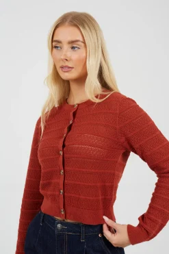 Chaqueta de punto troquelado