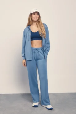 Chaqueta modal tacto suave azul