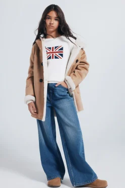 Chaqueta pa&ntilde;o cruzada ni&ntilde;a