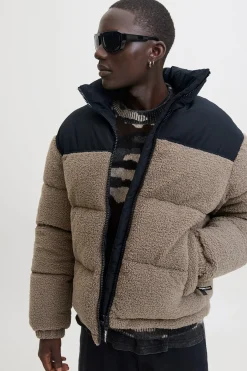 Chaqueta puffer teddy