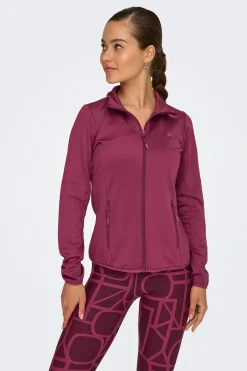 Chaqueta técnica cuello alto con cremallera