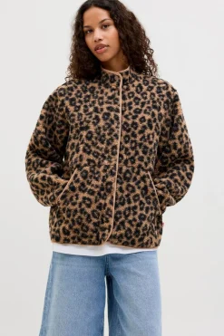 Chaqueta teddy leopardo