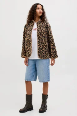 Chaqueta teddy leopardo