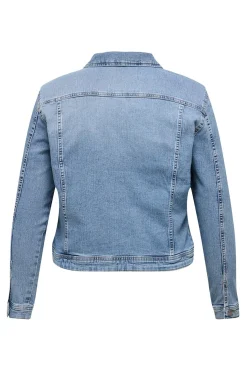 Chaqueta vaquera bolsillos talla grande