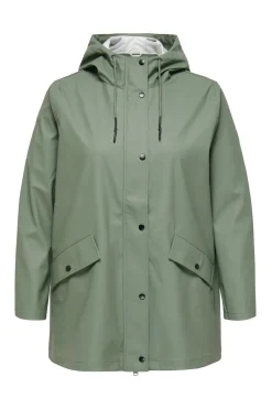 Chubasquero con capucha talla grande