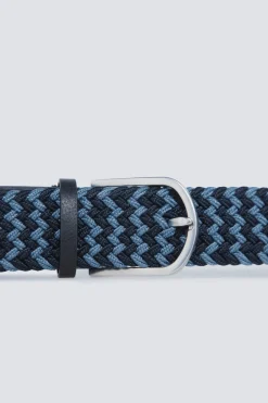 Cintur&oacute;n trenzado con zigzag a contraste