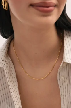 Collar Chance Acero Ba&ntilde;o Oro