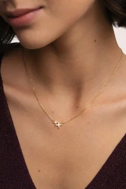 Collar Duo Spark Plata Ba&ntilde;o Oro