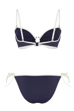 Conjunto de bikini bandeau lazos