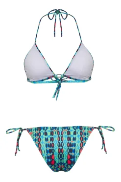 Conjunto de bikini triangular tie-dye