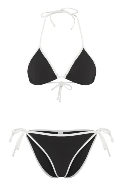 Conjunto de bikini triangular B&W