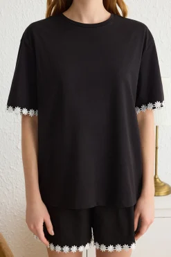 Conjunto de pijama bies flores