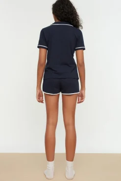 Conjunto de pijama camisero corto