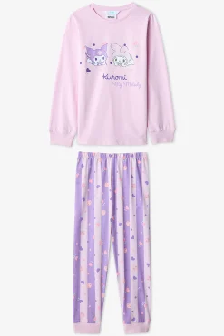 Conjunto de pijama con estampado de Kuromi para ni&ntilde;as