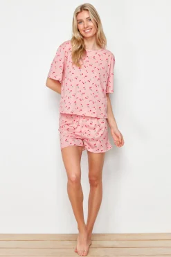Conjunto de pijama corto cerezas
