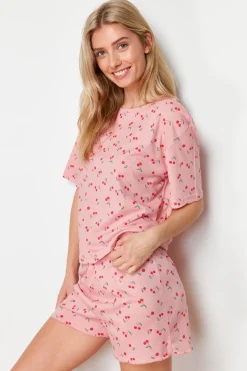 Conjunto de pijama corto cerezas