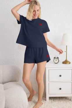 Conjunto de pijama corto corazón