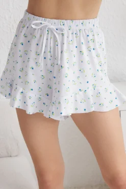 Conjunto de pijama corto volantes floral