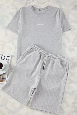 Conjunto de pijama corto rayas