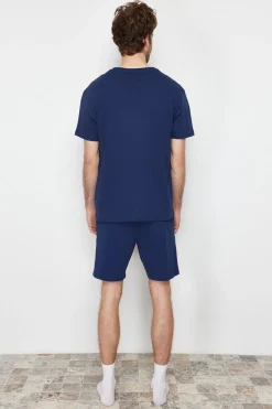 Conjunto de pijama corto liso