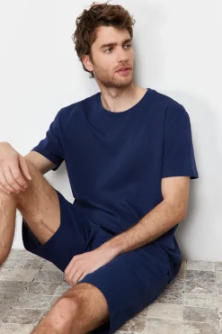 Conjunto de pijama corto liso