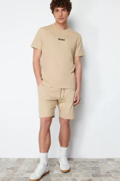 Conjunto de pijama corto liso