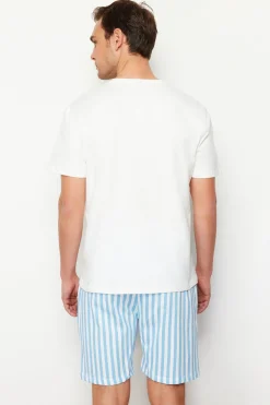 Conjunto de pijama corto rayas