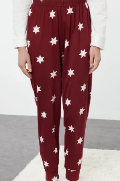 Conjunto de pijama estrellas blanco y rojo