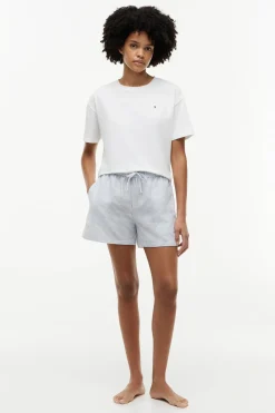 Conjunto pijama corto estampado a rayas