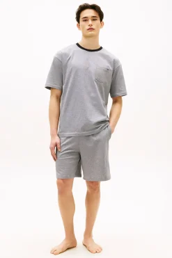 Conjunto pijama corto estampado a rayas