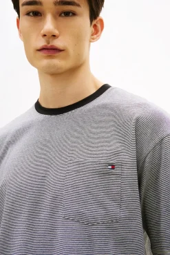 Conjunto pijama corto estampado a rayas