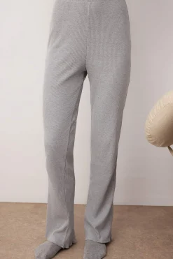 Conjunto pijama jaspeado tapeta gris