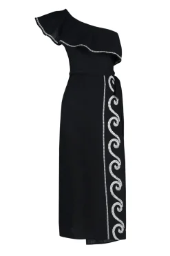 Conjunto top asim&eacute;trico y falda